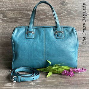 COACH Taylor Leather Satchel/Crossbody Blue